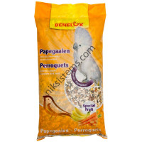 Висококачествена храна за средни и големи Папагали с плодове 3 кг. - Benelux mixture for parrots with fruit